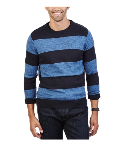 Nautica Mens Striped Knit Pullover Sweater windwardblue 2XL
