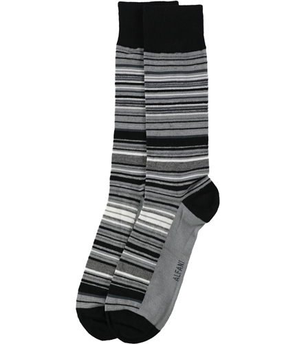 Alfani Mens Variegated Stripe Midweight Socks tonal 10-13