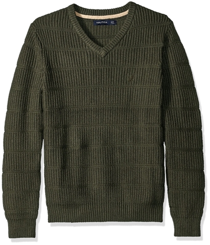 Nautica Mens Knit V-Neck Pullover Sweater moodindigo S