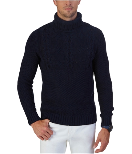 Nautica Mens Textured Pullover Sweater truenavy S