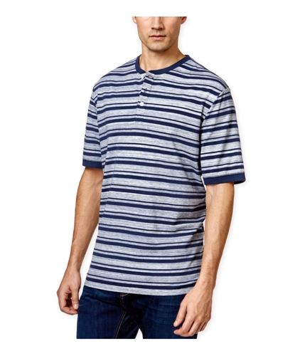 Weatherproof Mens Vintage New Stripe Henley Shirt blue S