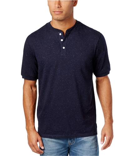 Weatherproof Mens Speckled Henley Shirt navy S