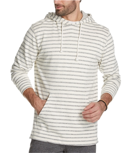 Weatherproof Mens Vintage Stripe Hoodie Sweatshirt cream M