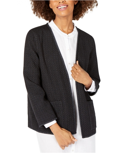 Eileen Fisher Womens Reversible Kimono Sweater black S