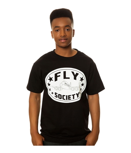 Fly Society Mens The Classic Ko Graphic T-Shirt black S