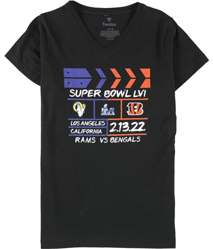 G-III Sports Womens Super Bowl LVI Graphic T-Shirt priblack S