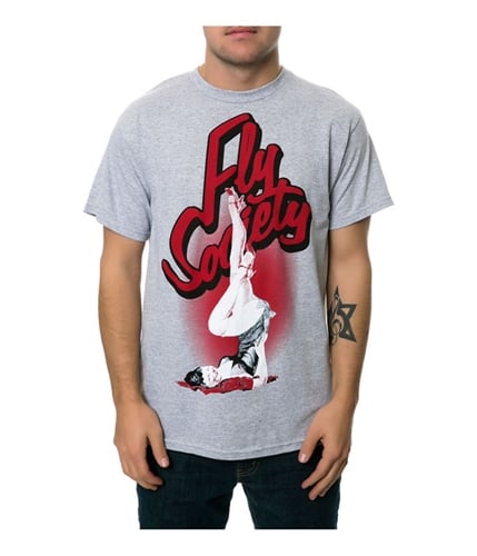 Fly Society Mens The Pin Up Graphic T-Shirt heagr S