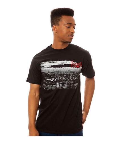 Fly Society Mens The Skyline Graphic T-Shirt black S