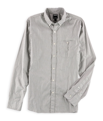 Todd Synder Mens Striped Button Up Shirt grey S