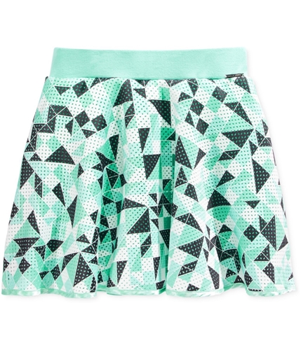 Sean John Girls Geo-Print Pleated Skirt aqv L
