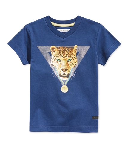 Sean John Boys Leopard V-Neck Graphic T-Shirt midnight 4