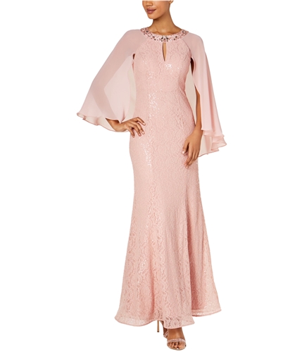 SLNY Womens Lace Gown Dress pink 2