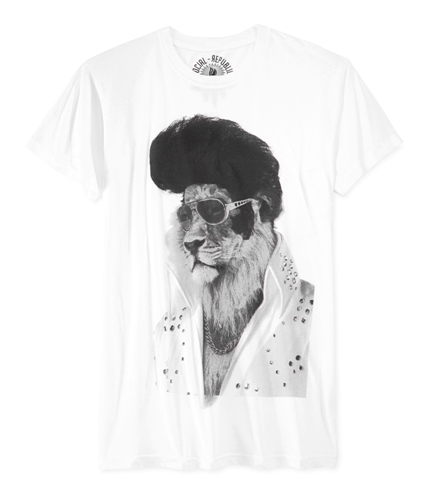 Social Republic Mens Elvis Graphic T-Shirt white S