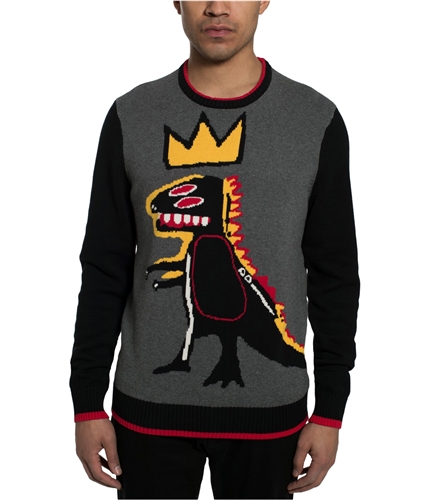 Sean John Mens Basquiat Knit Sweater mediumgrey L