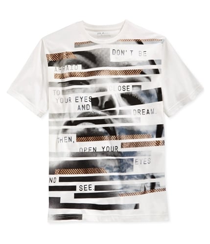 Sean John Mens Don't Be Afraid Graphic T-Shirt brightwhite 2XL