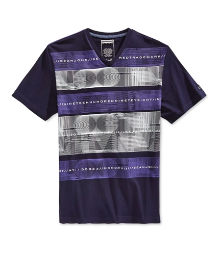 Sean John Mens Chromeo Graphic T-Shirt navy12 Big 4X