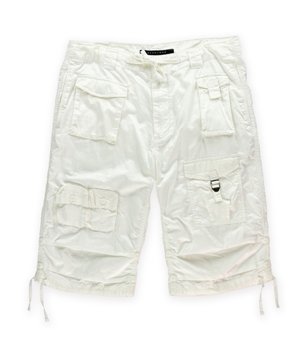 Sean John Mens Multi Pocket Casual Walking Shorts white 34