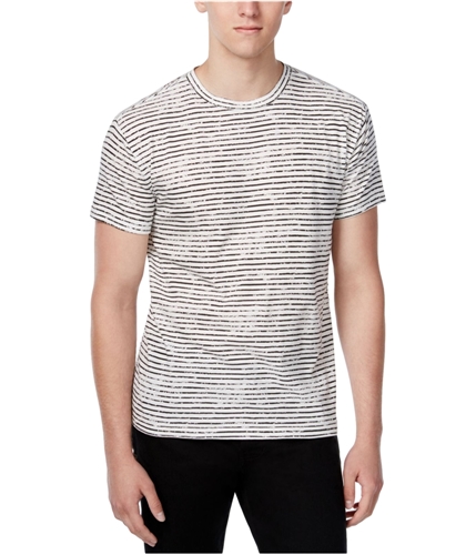 WHT SPACE Mens Chalk Stripe Graphic T-Shirt white S