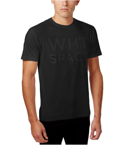 WHT SPACE Mens Solid Short Sleeve Graphic T-Shirt black M