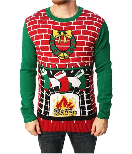 Ugly christmas sweater on sale fireplace