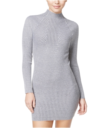Material Girl Womens Ribbed Sweater Bodycon Dress grey XL
