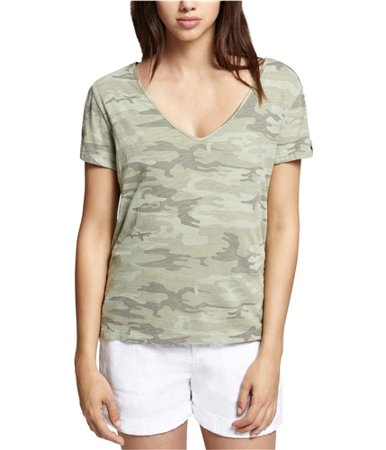Sanctuary Clothing Womens Camouflage Basic T-Shirt green S