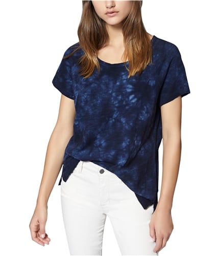 Sanctuary Clothing Womens Tie-Dye Basic T-Shirt indigoblu XS