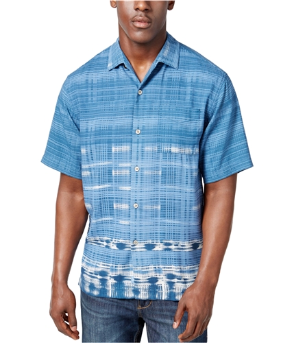 Tommy Bahama Mens Silk Button Up Shirt midnightb S