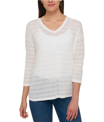 Tommy Hilfiger Womens Shadow Stripe Basic T-Shirt 8uo XS