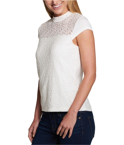 Tommy Hilfiger Womens Lace Knit Blouse ivy S