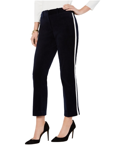 Tommy Hilfiger Womens Bristol Velour Casual Trouser Pants blue 2x26