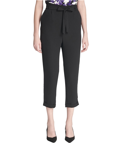 Calvin Klein Womens Paperbag Casual Trouser Pants black 4P/24