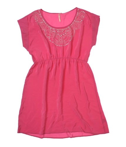 Petticoat Alley Womens Silk Blouson Dress pink L