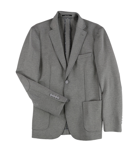 bar III Mens Knit Two Button Blazer Jacket grey 36