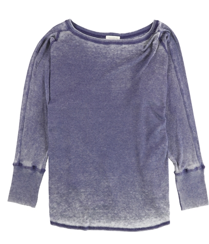 Treasure & Bond Womens Thermal Knit Basic T-Shirt blue 3X