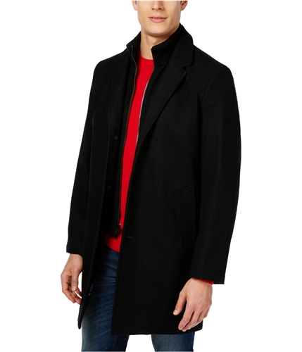 Tommy Hilfiger Mens Bruce Overcoat Dress black 48