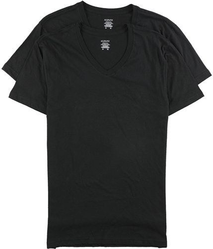 Alfani Mens Big & Tall 2 Pack. Basic T-Shirt black 1X
