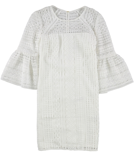Trina Turk Womens Crochet Shift Dress white 0
