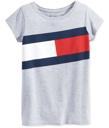 Tommy Hilfiger Girls Logo Graphic T-Shirt greyht L