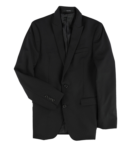 bar III Mens Professional Two Button Blazer Jacket black 36