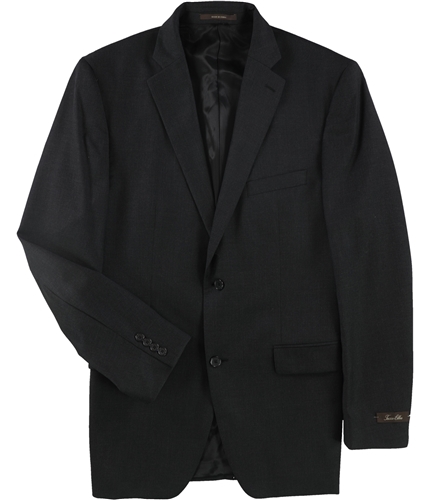 Tasso Elba Mens Solid Two Button Blazer Jacket charcoal 42