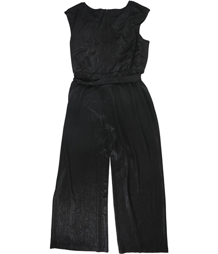 Connected Apparel Womens Belted Jumpsuit black 20W