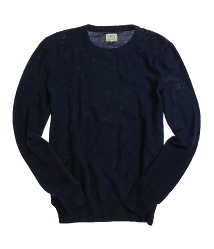 Threads & Heirs Mens Ktd Cotton Crew Knit Sweater navyvoyage L