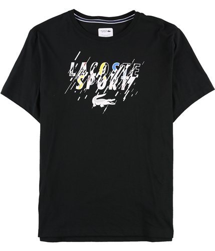 Lacoste Mens Performance Graphic T-Shirt blackwhite 3XL