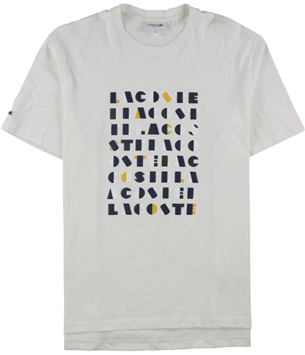 Lacoste Mens Logo Graphic T-Shirt white 3XL
