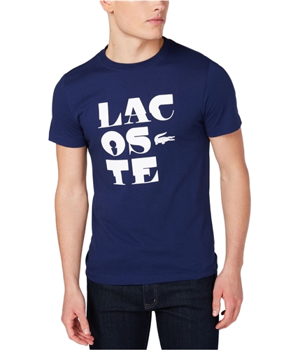 Lacoste Mens Tech Graphic T-Shirt darkblue XL