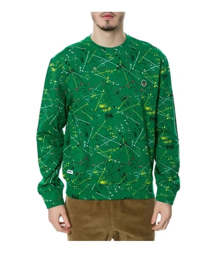 TrukFit Mens The D Splatter Crewneck Sweatshirt jollygreen M