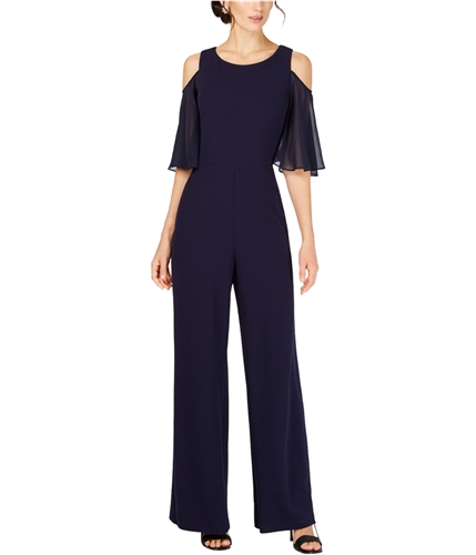 Connected Womens Solid Jumpsuit navy 6