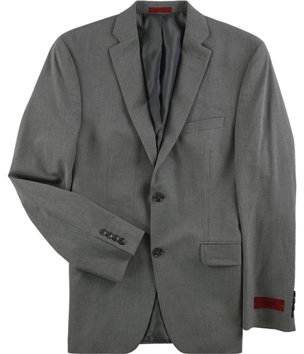 Alfani Mens Mini-Pinstripe Two Button Blazer Jacket grey 38