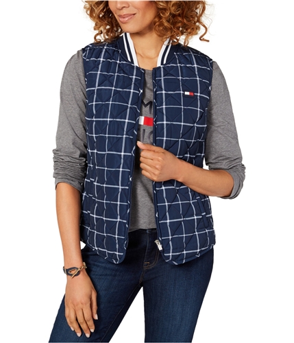 Tommy Hilfiger Womens Quilted Outerwear Vest navy XS